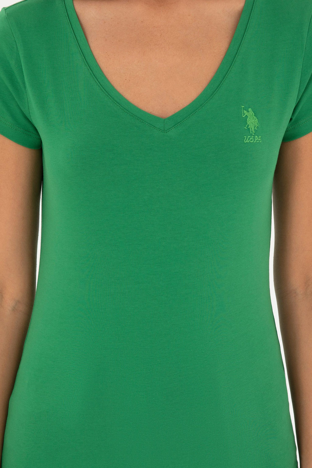 Женская зеленая базовая футболка Неожиданная скидка в корзине - U.s. polo assn фото 13