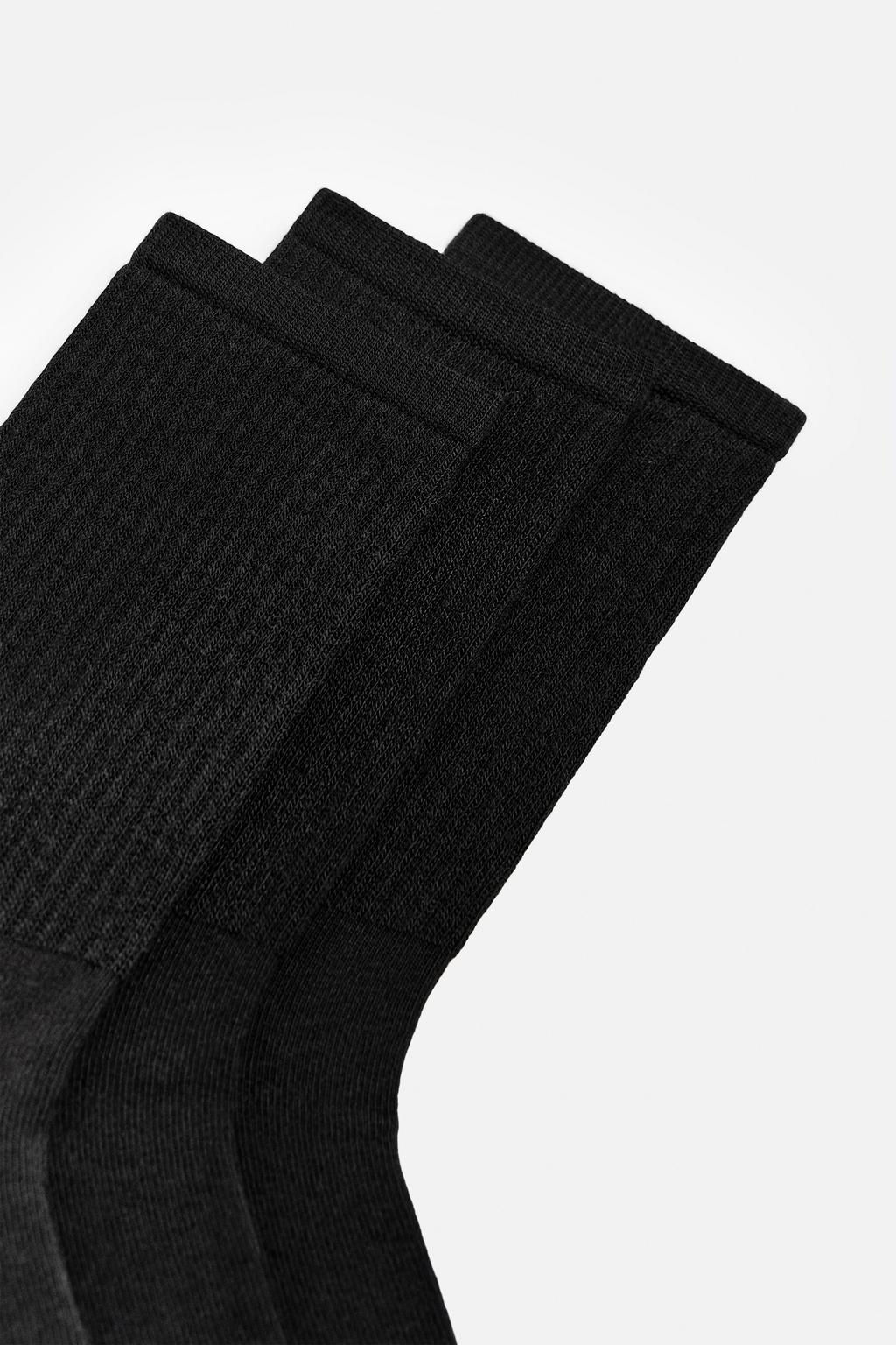 3-PACK OF BASIC RIBBED SOCKS - Zara фото 5