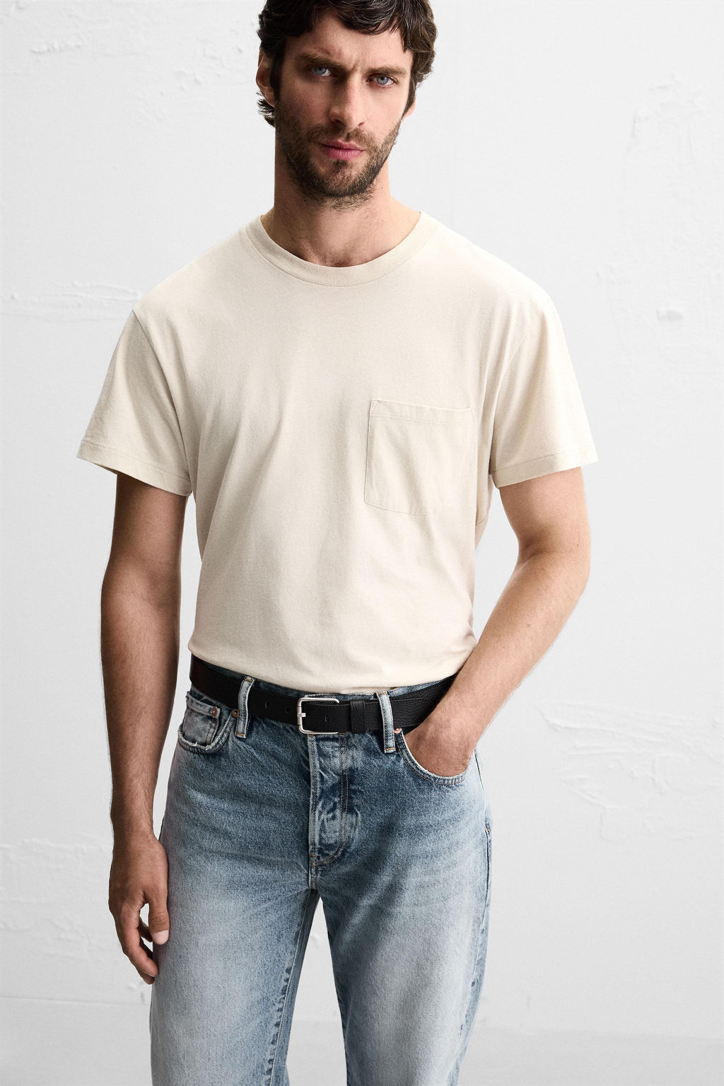 TOPSTITCHED LEATHER BELT - Zara фото 6