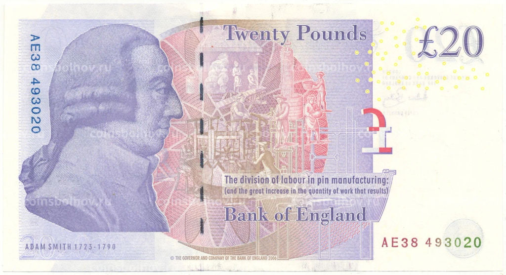Банкнота 20 фунтов 2006 года Великобритания