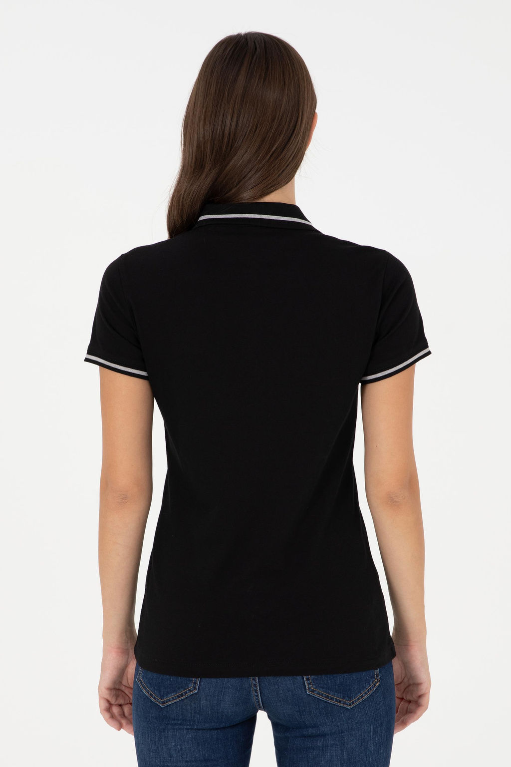 Женская черная футболка Неожиданная скидка в корзине - U.s. polo assn фото 5