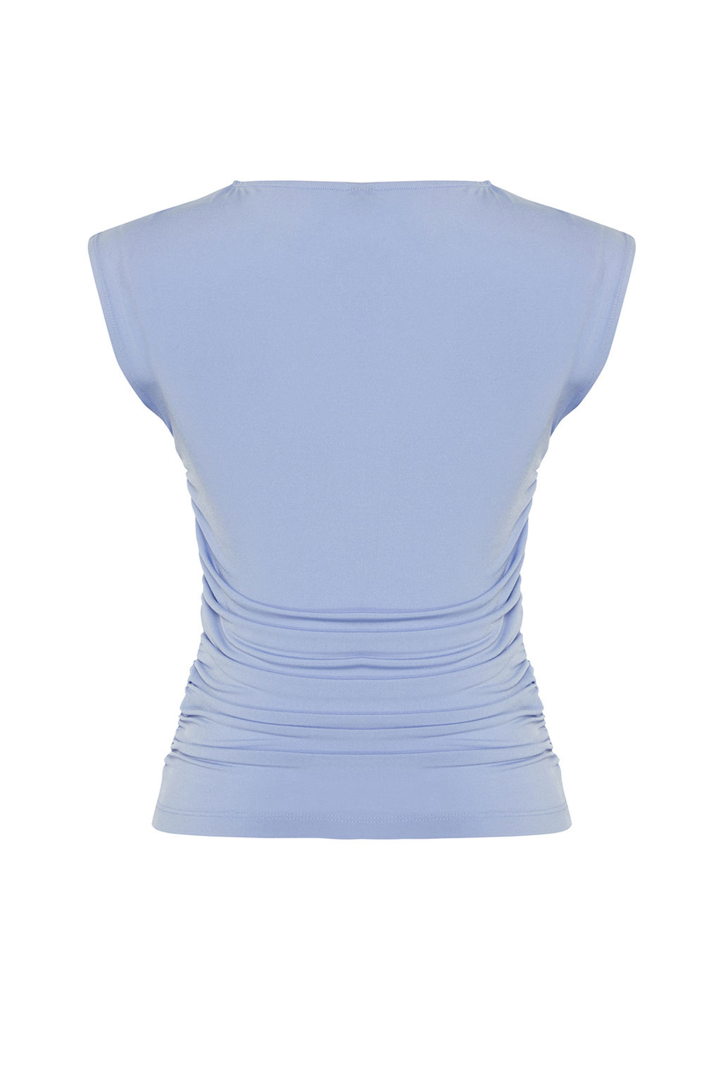 Mavi Fitted/Vucuda Oturan Buzgulu Esnek Orme Bluz TWOSS24BZ00493 - Trendyolmilla фото 8