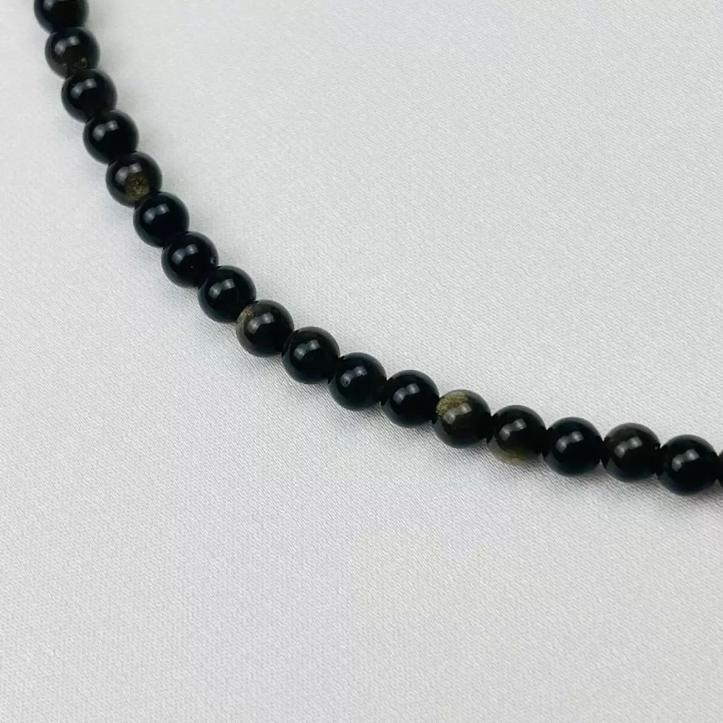 Бусы из Обсидиана золотистого