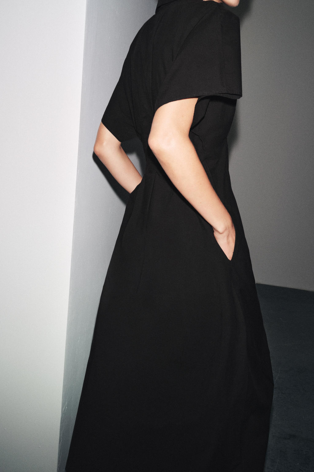 ZW COLLECTION POPLIN SHORT SLEEVE DRESS - Zara фото 5