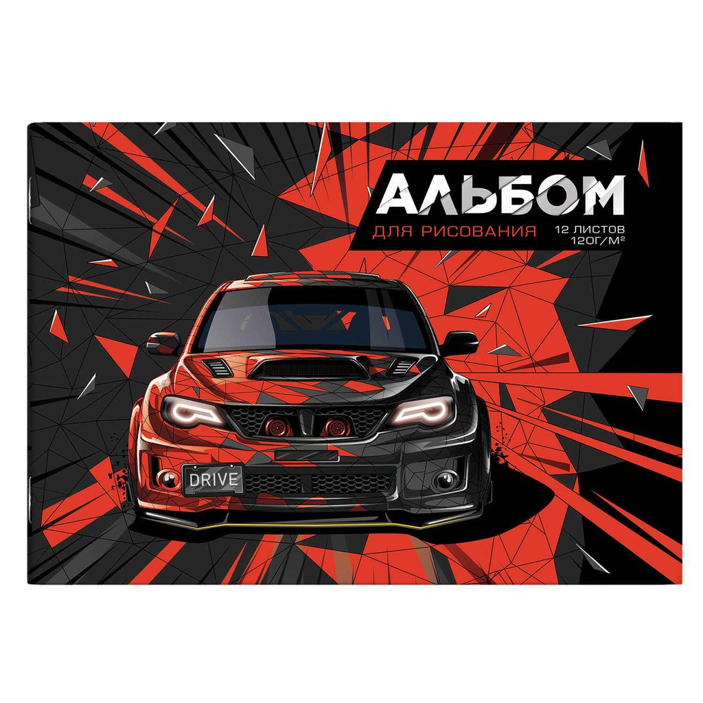 Цена за 2 шт. Альбом для рисования 12 л, арт. 60270 ДРАЙВ