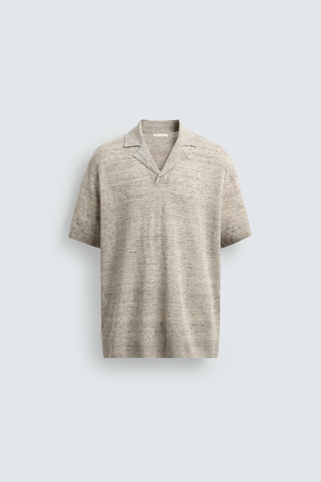 POLO PUNTO REGULAR FIT 100% LINO / Gris vigor? - Zara фото 7