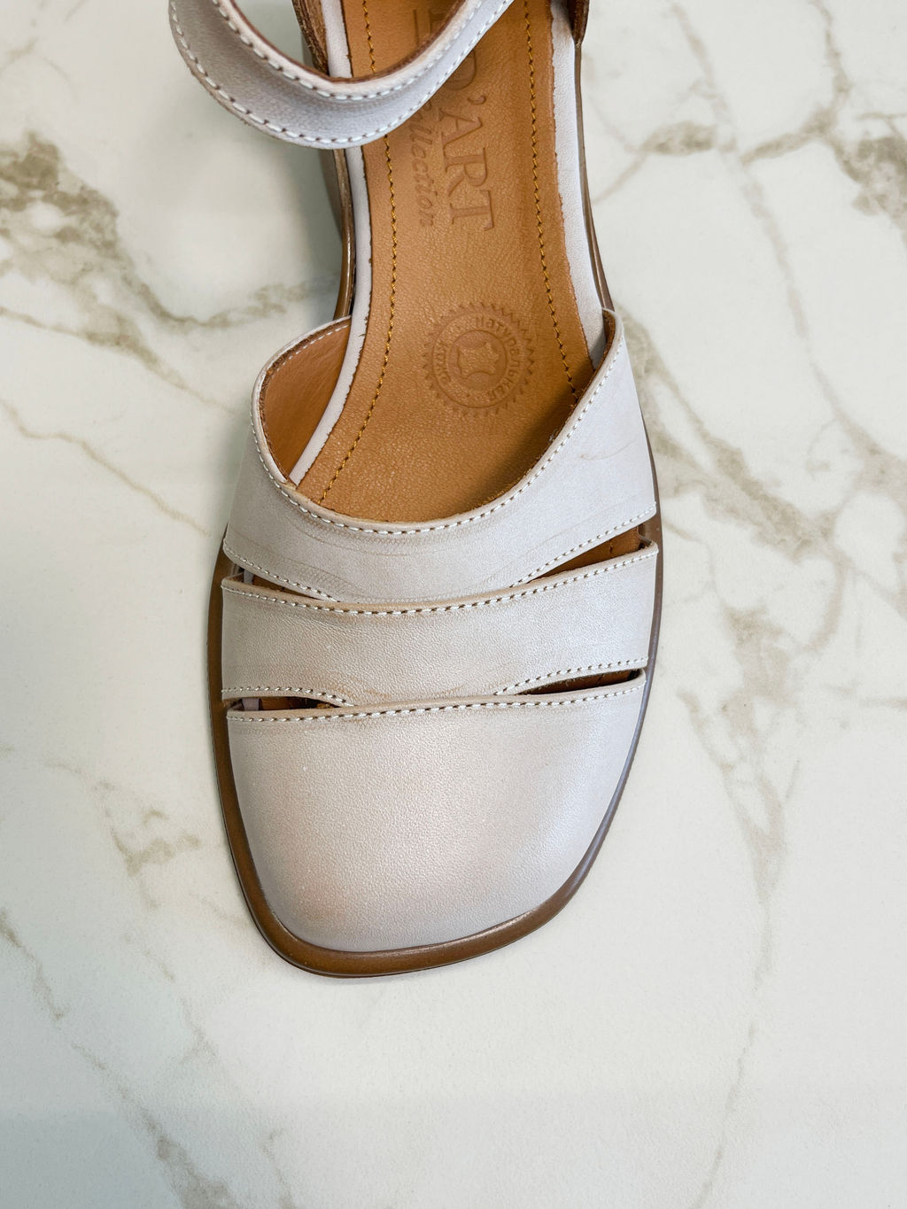 Босоножки 5032.23663be.Вакса пудра+коричневый