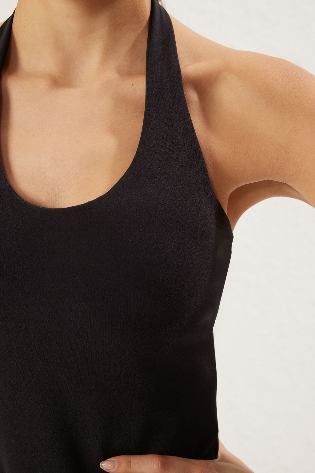 Trendyolmilla Siyah Soft F?rcal? Kumas 2 Katl? Ici Pedli Spor Sutyenli Orme Spor Ust/Bluz THMSS25BZ00002 фото 4