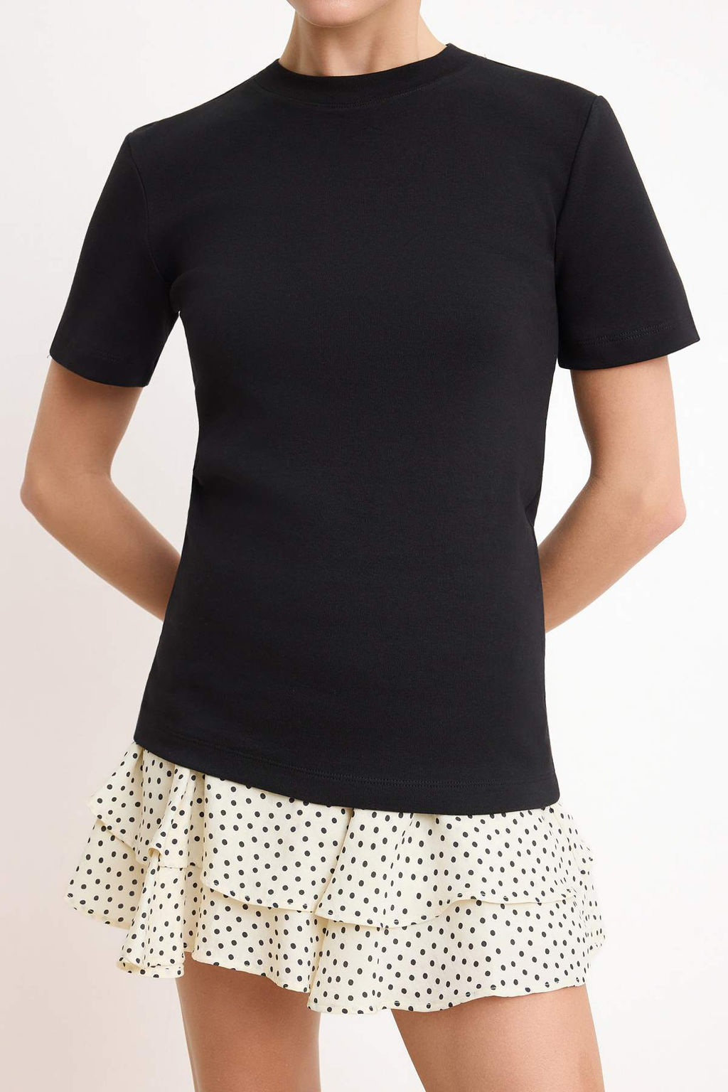 Bordo Fitted/Vucuda Oturan K?sa Kollu Pamuk Ribana Orme T-Shirt TWOSS26TS00080 - Trendyolmilla фото 7