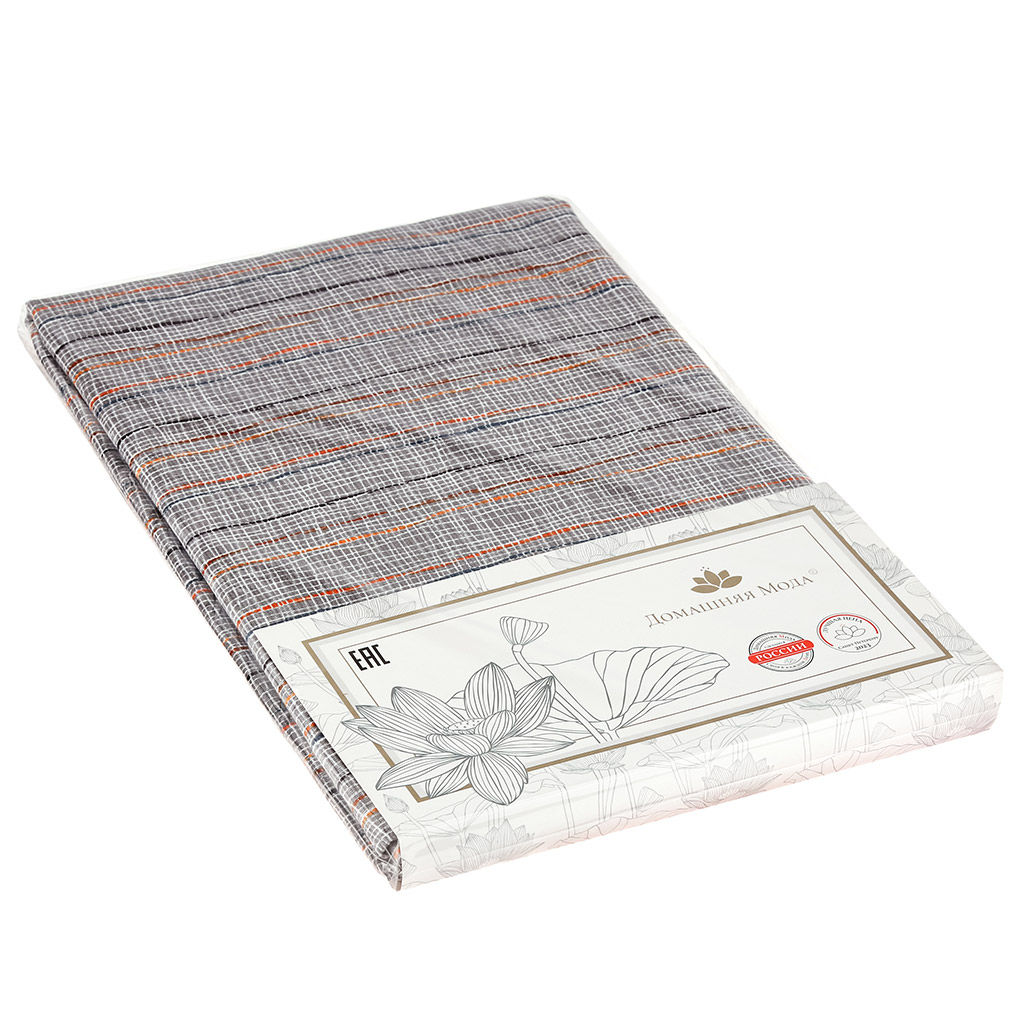 Скатерть 145х145см Рональдо беж, длина стола до 110см, на 4 персоны, рогожка, хлопок 171г/м2, упаковка классическая 28х41см, Домашняя мода (Россия)  фото 4