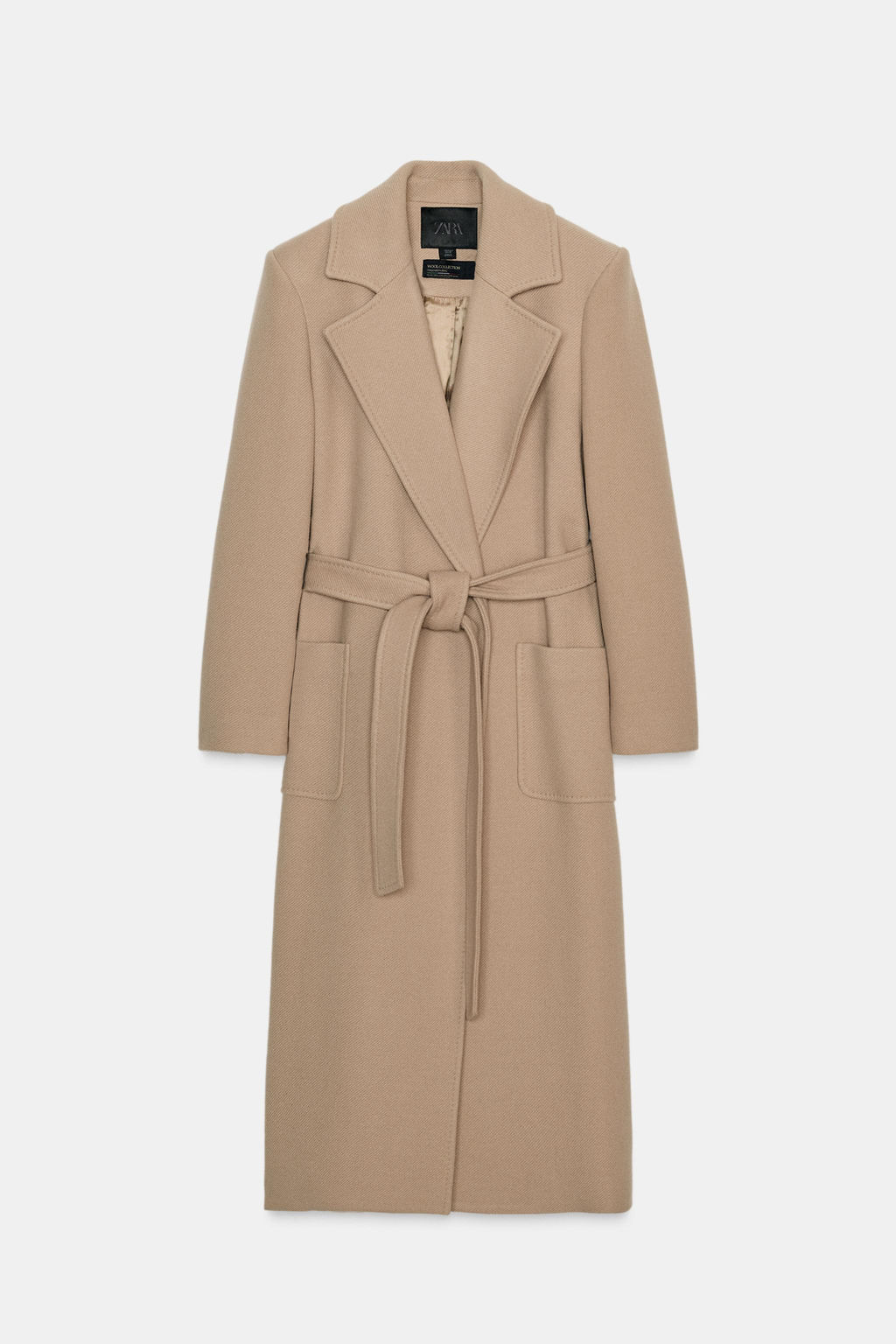 WOOL BLEND BELTED COAT ZW COLLECTION - Zara фото 8