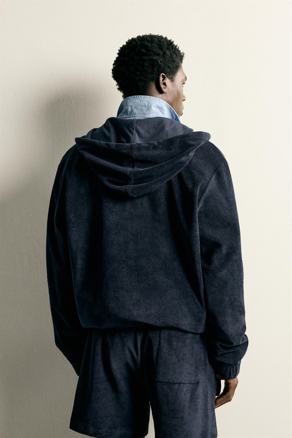 SUDADERA RELAXED FIT TOALLA / Marino - Zara фото 3
