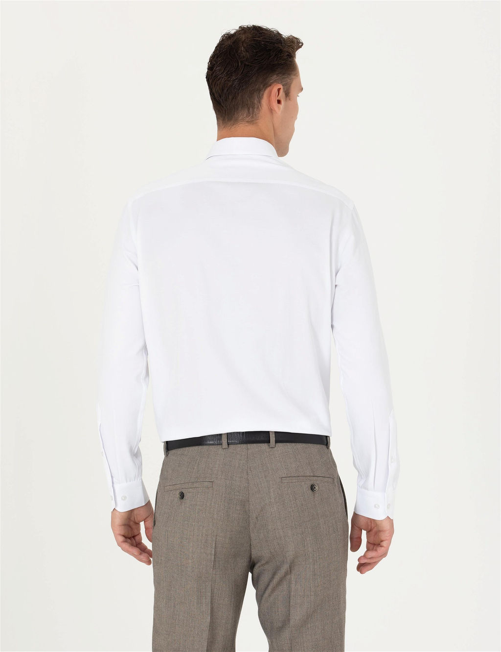 Beyaz Regular Fit Uzun Kollu Basic G_mlek - Pierre cardin фото 5