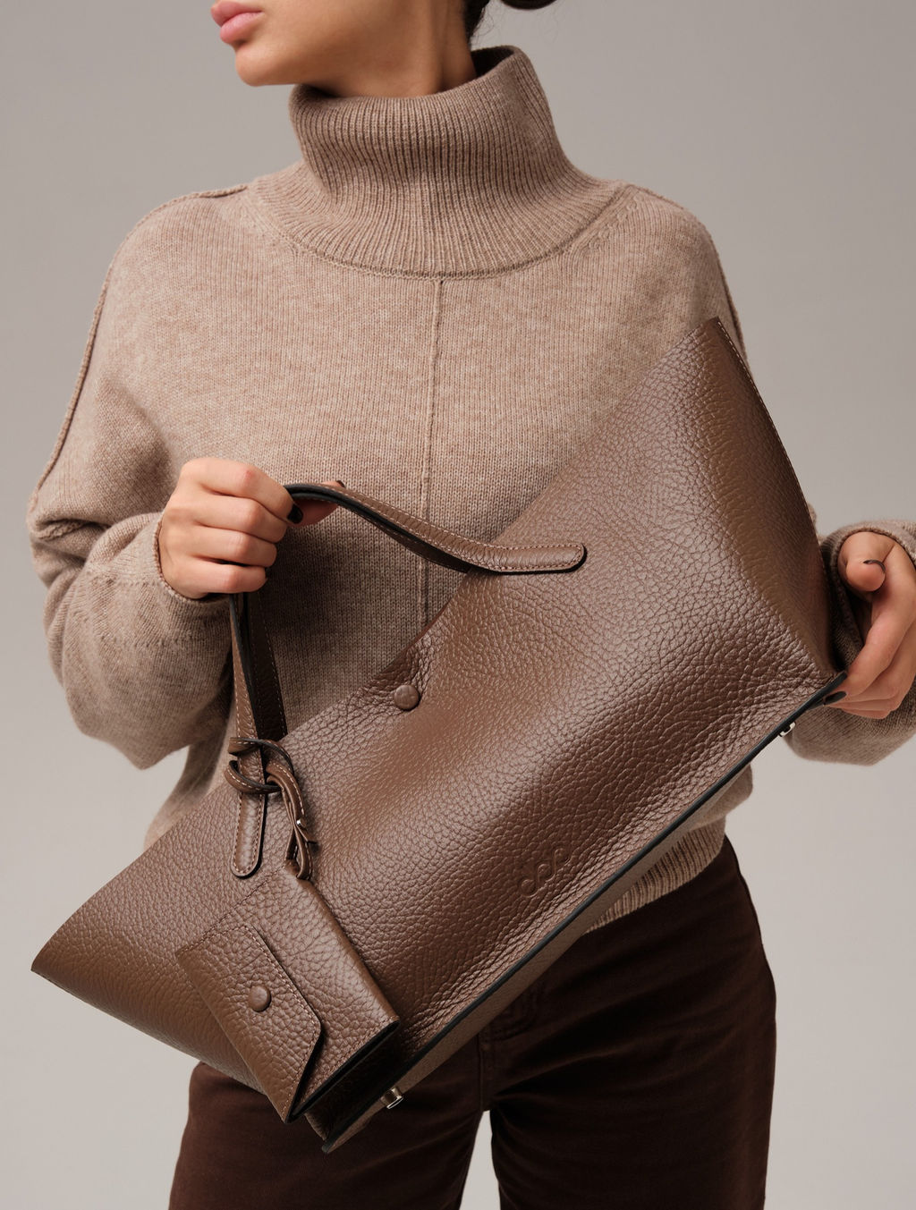 Женская кожаная сумка Dari DBR 31136 коричневый какао  фото 2