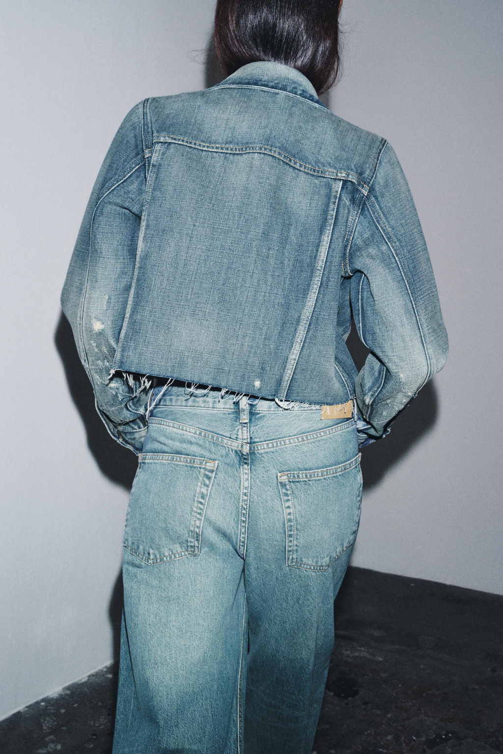 ZW COLLECTION CROPPED DENIM JACKET - Zara фото 5
