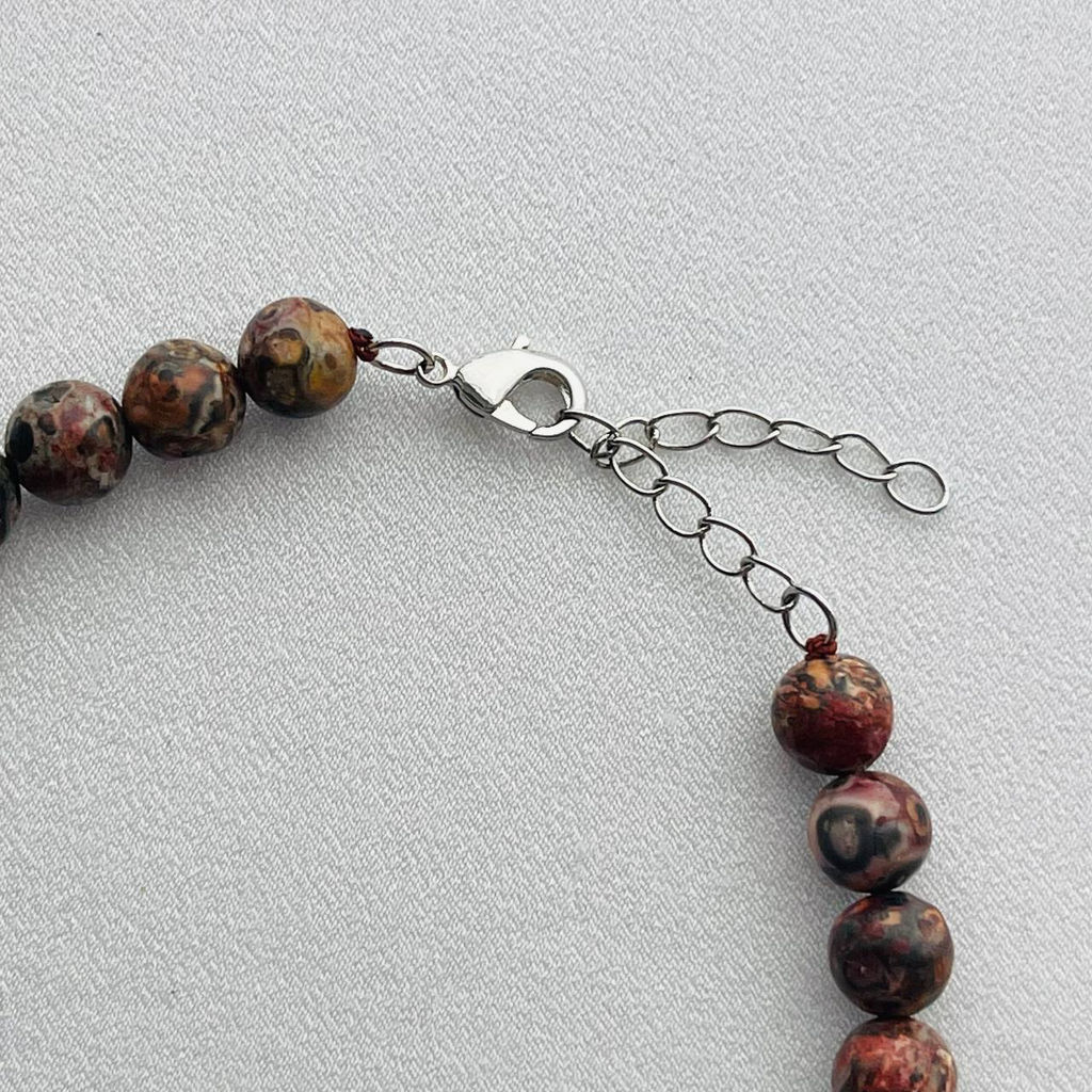 Бусы из леопардовой Яшмы