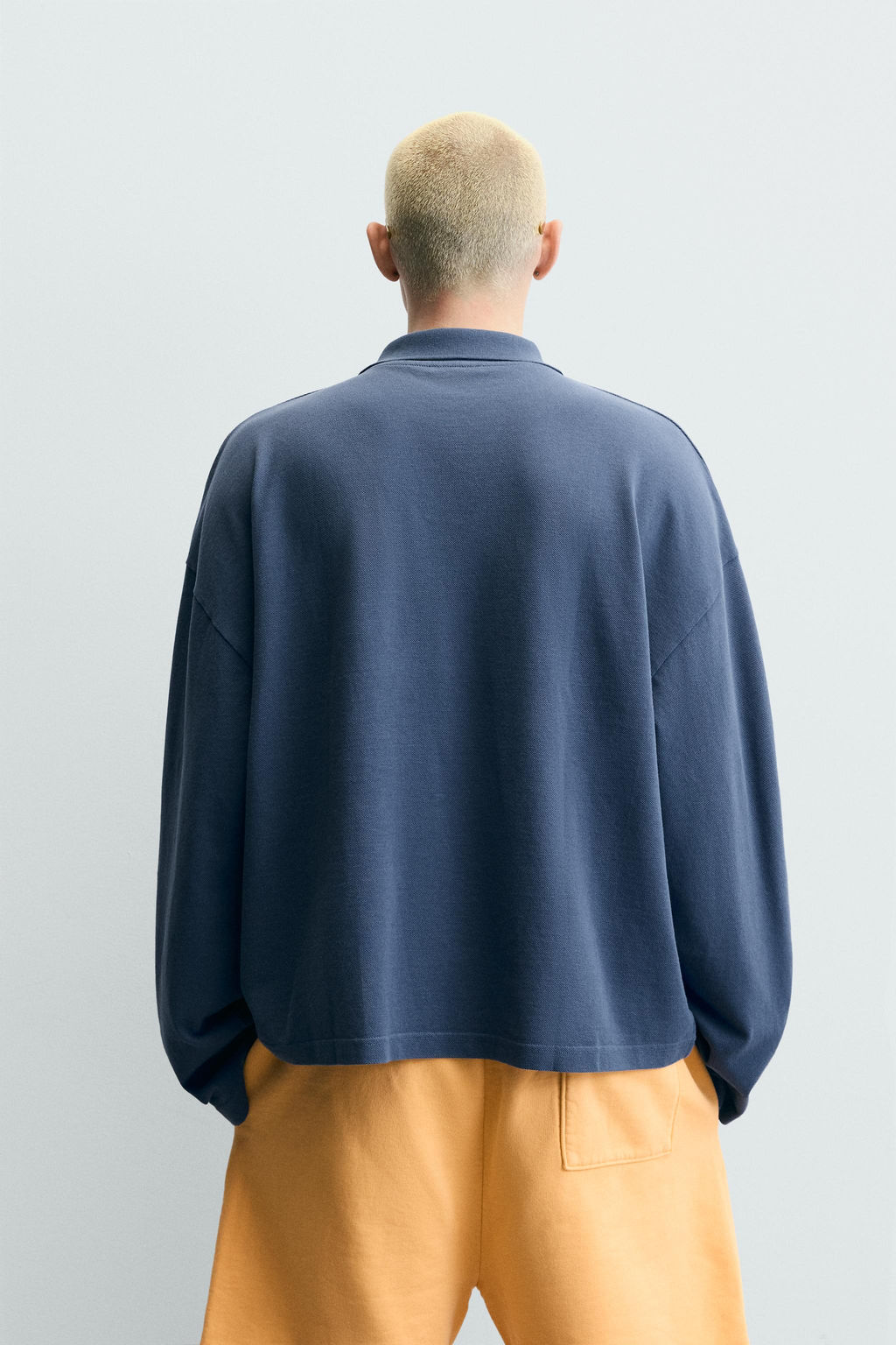 POLO PIQU? RELAXED FIT PARCHE N?MEROS / Azul - Zara фото 3