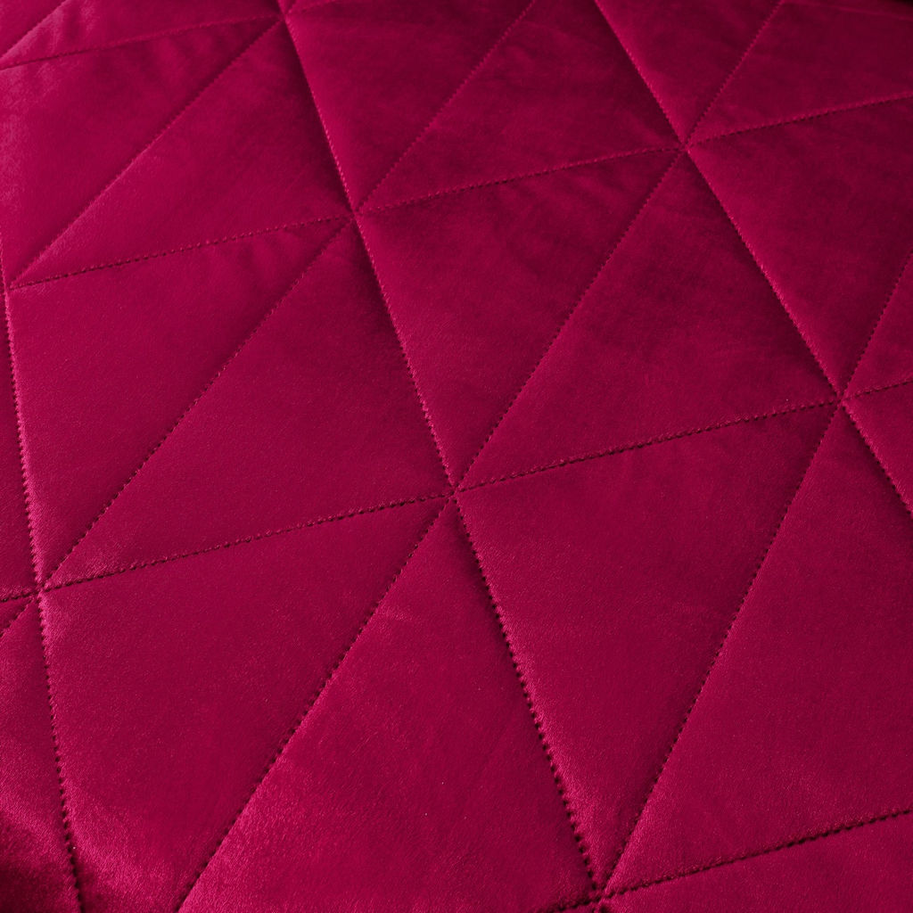 Велюровое покрывало в клетку и одна наволочка OVL035 160*220 - Ситрейд фото 3