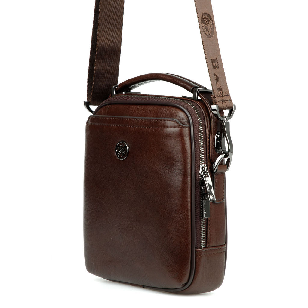 Мужская кожаная сумка мессенджер - Barcelo biagi фото 2