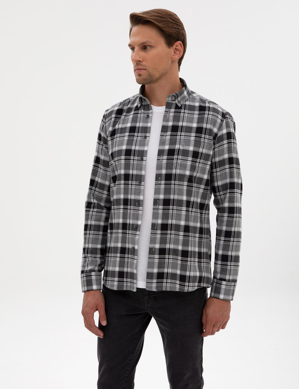 Siyah Regular Fit Uzun Kollu G_mlek - Pierre cardin фото 3
