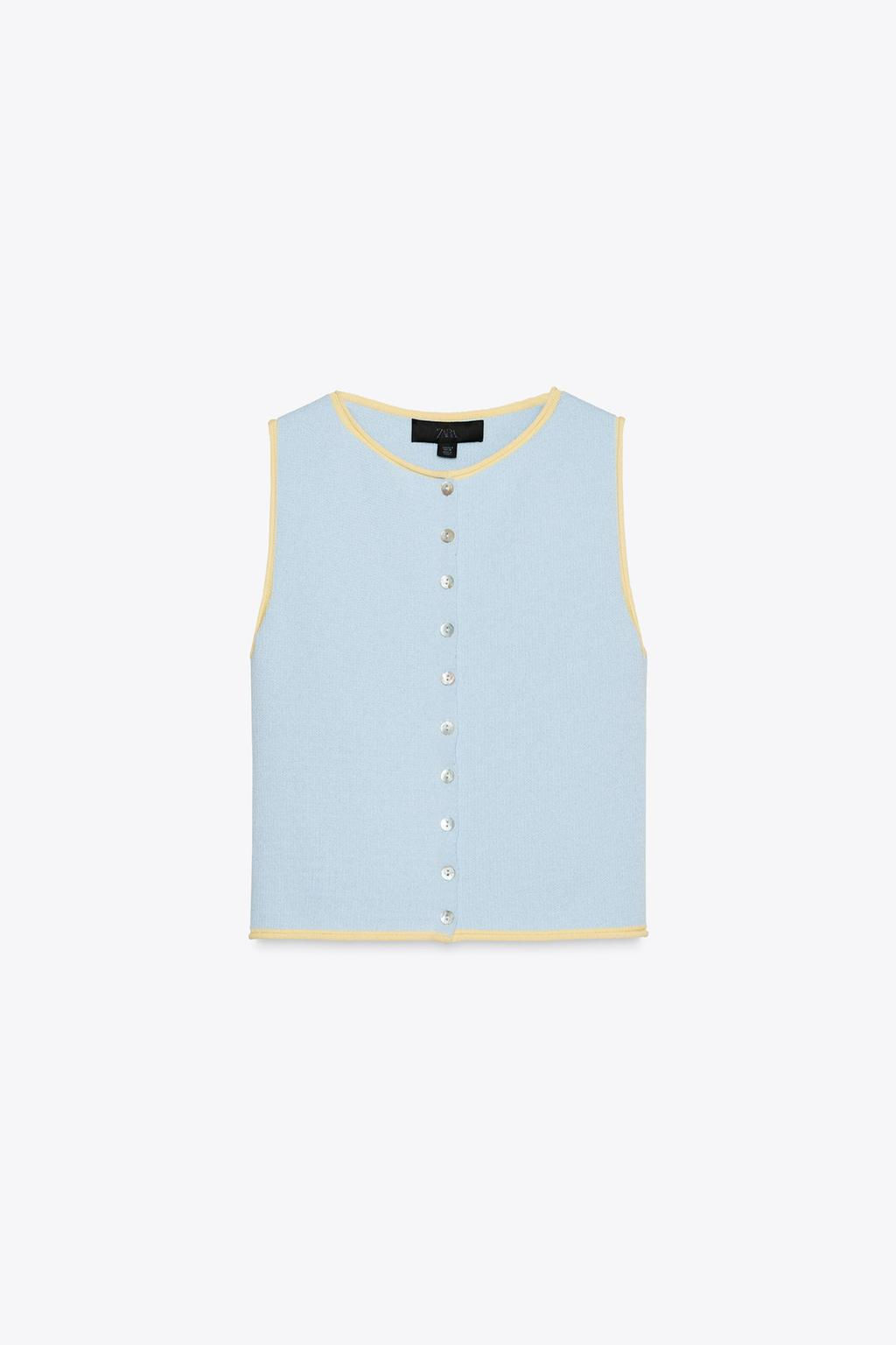KNIT TOP WITH CONTRAST TRIMS - Zara фото 4