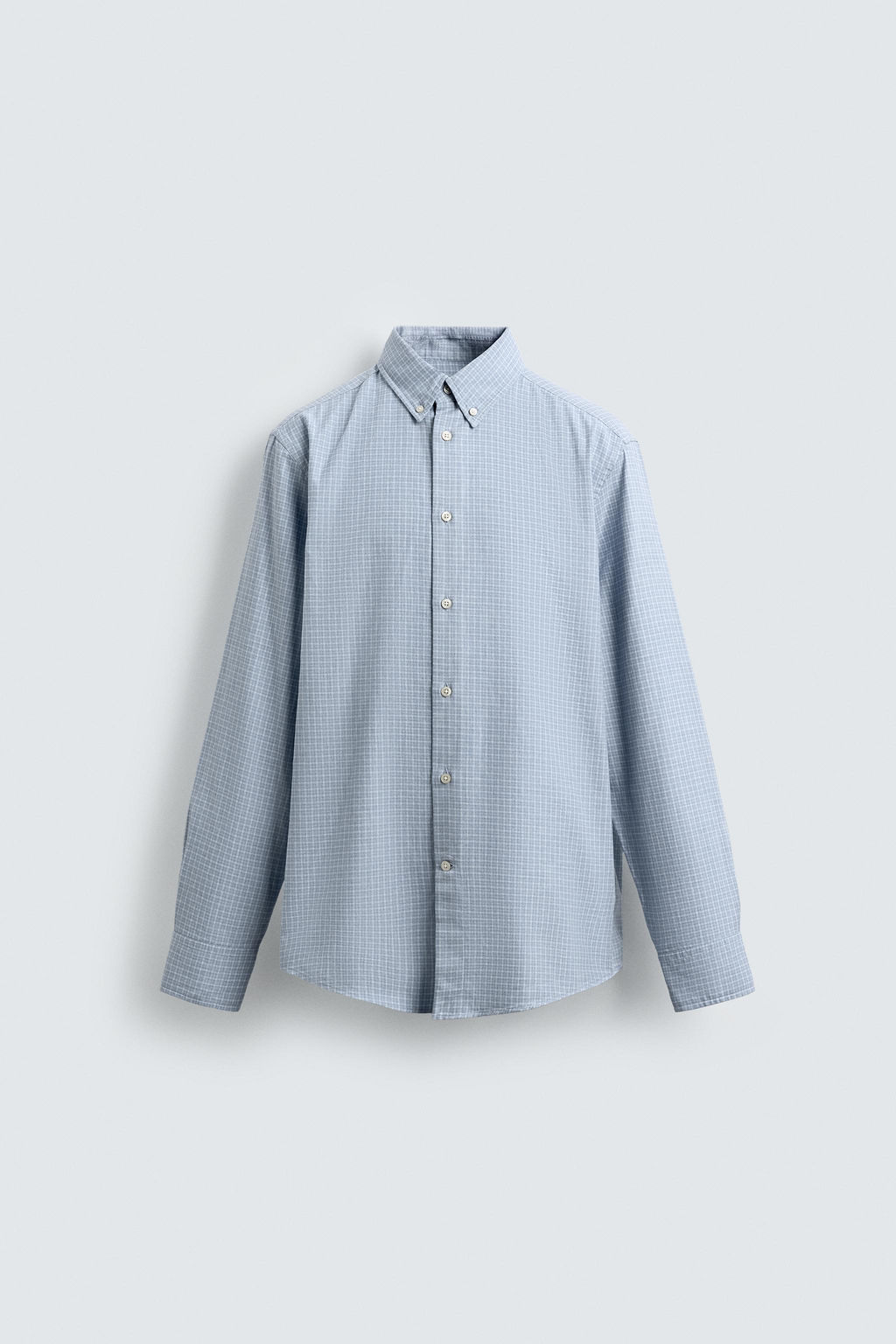 REGULAR FIT CHECK SHIRT - Zara фото 7