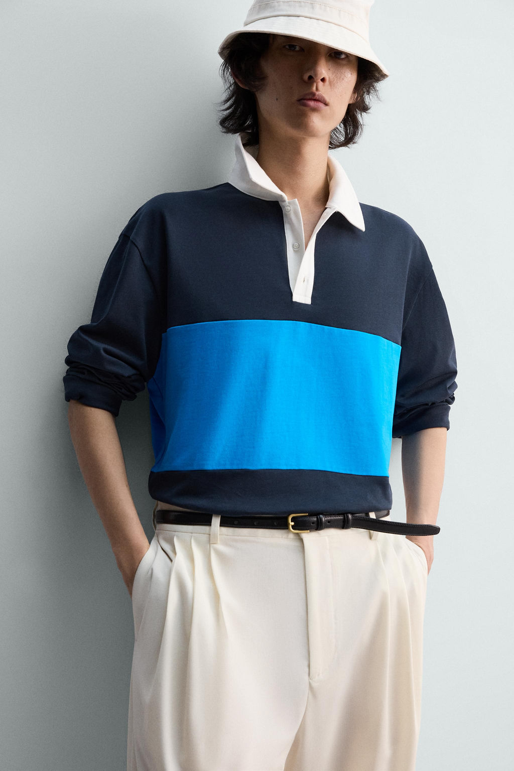 REGULAR FIT COLOUR BLOCK POLO SHIRT - Zara фото 5