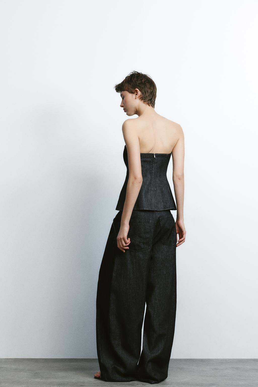 DENIM TROUSERS WITH DARTS - Zara фото 11