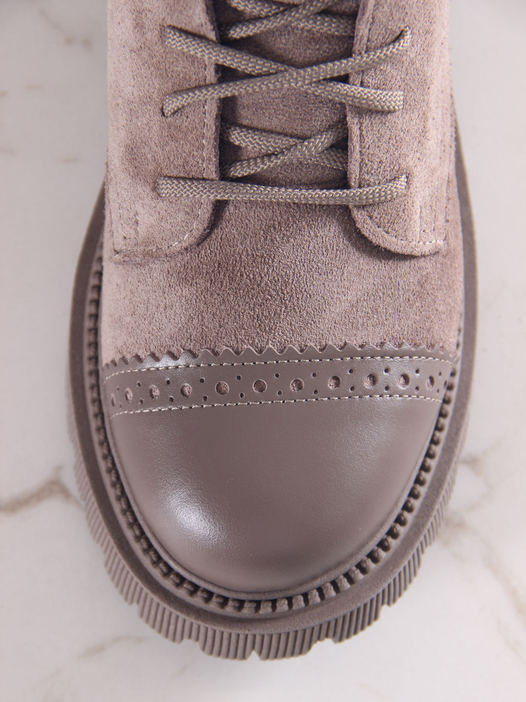 Ботинки 319.taskanaka.Тауп майами+капучино замша/шерсть