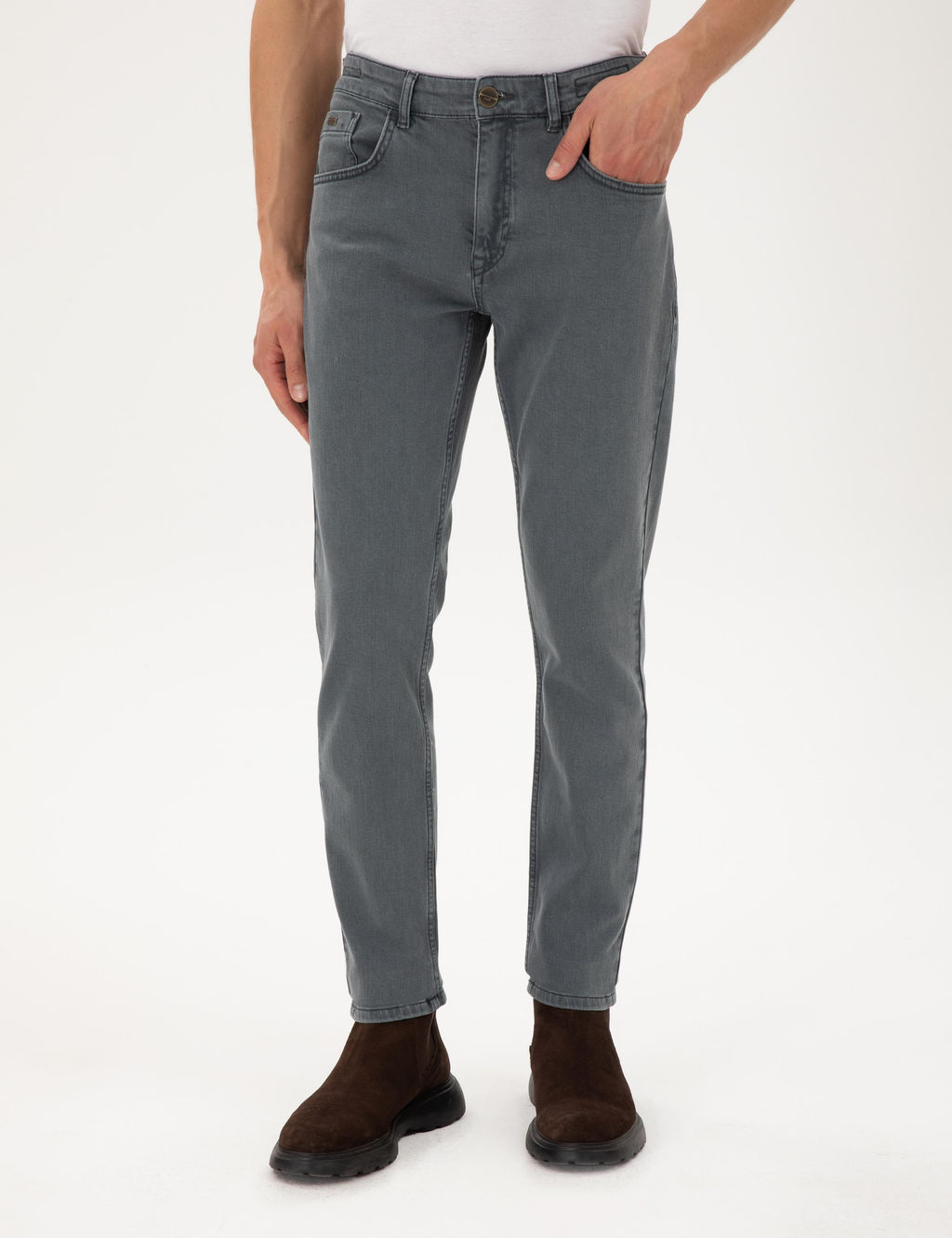 Haki Slim Fit Jean Pantolon