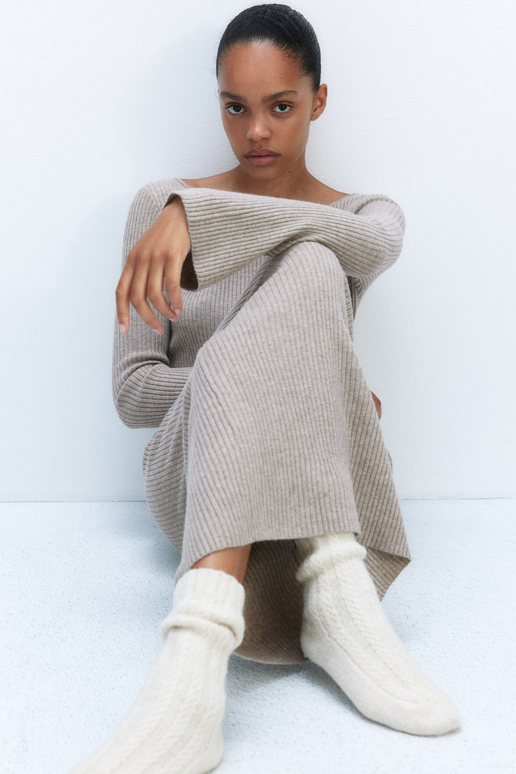 Vestido en punto de canale - H&m фото 3