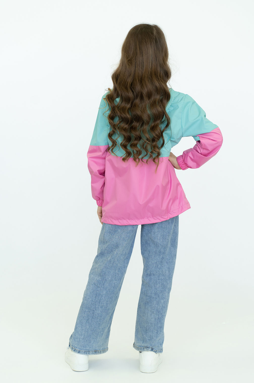 Ветровка детская для девочки мятарозовый