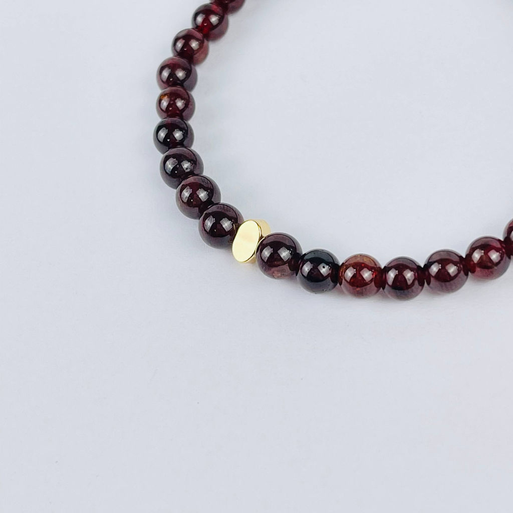 Браслет из Граната со вставкой 18 см