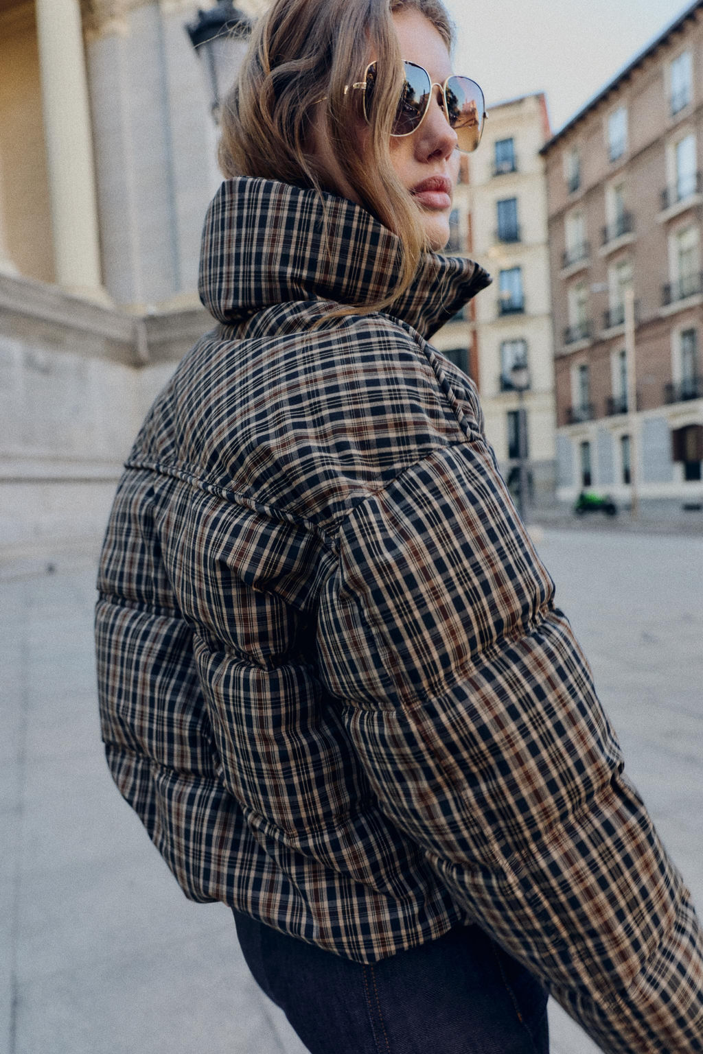 CHECK QUILTED ANORAK - Zara фото 16