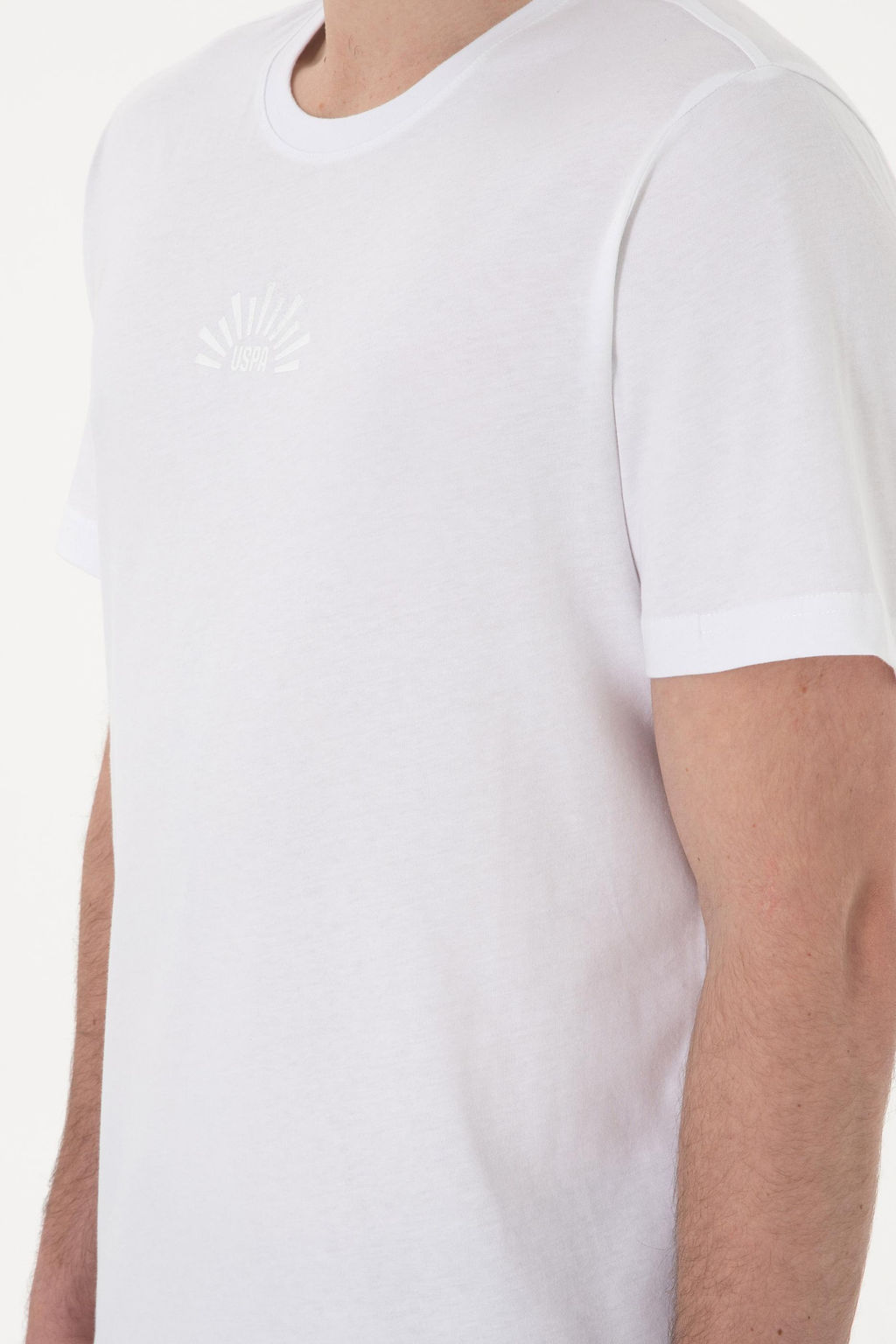 Erkek Regular Fit Bisiklet Yaka Beyaz Ti__rt Sepette S_rpriz _ndirim - U.s. polo assn фото 7