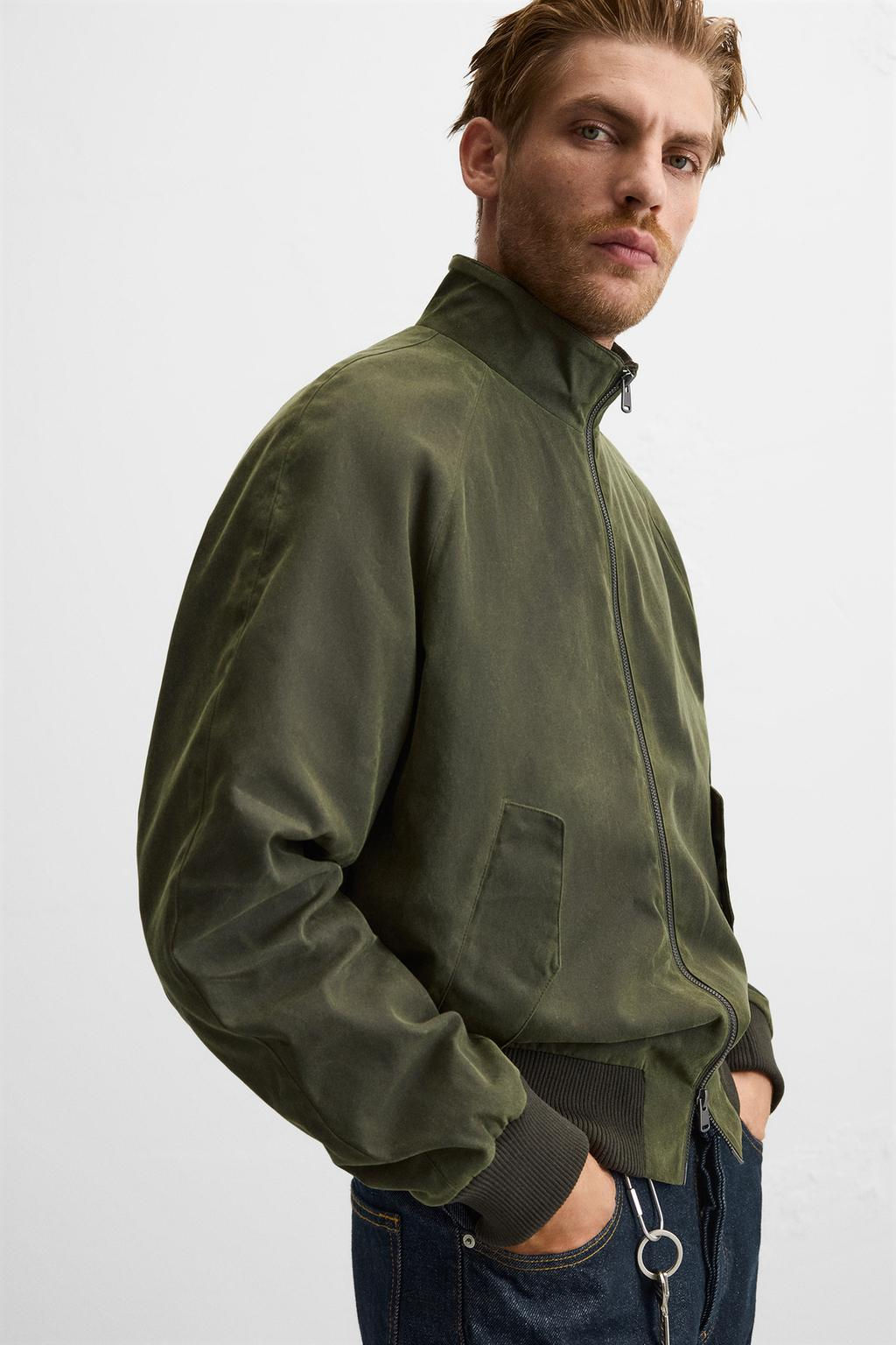 WAXED BOMBER JACKET - Zara фото 6