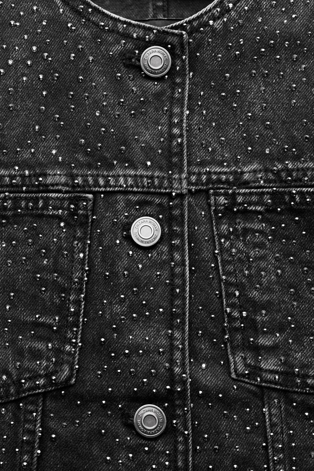 SEQUINNED DENIM JACKET ZW COLLECTION - Zara фото 7