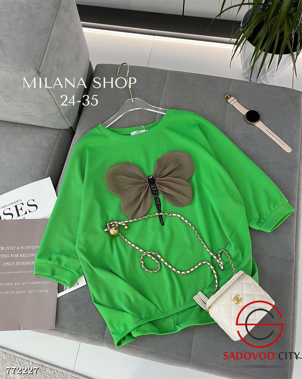 Жеснкая блузка с апликацией - Zum ming фото 5