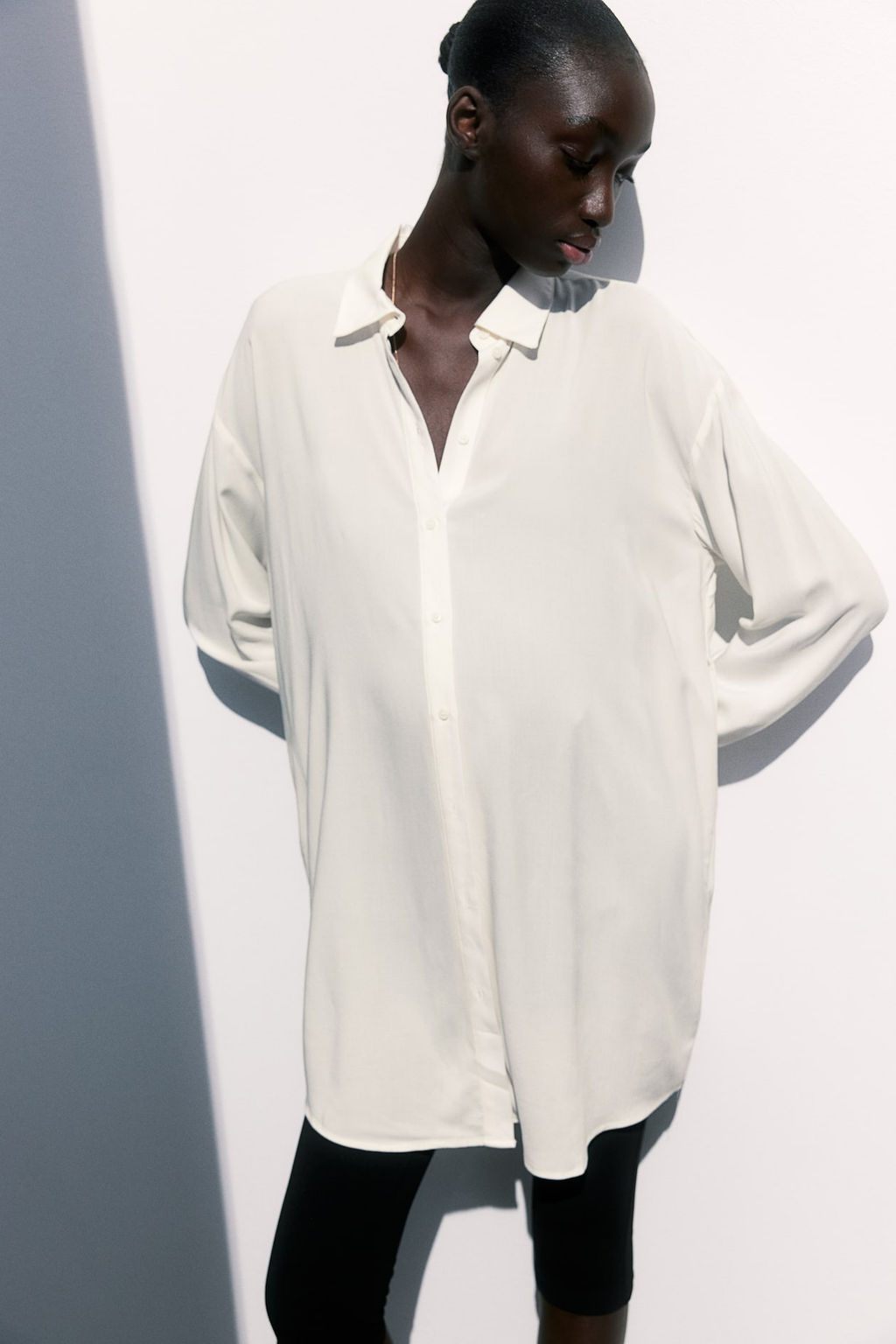 MAMA Camisa con cinturon de anudar Before & After - H&m фото 3