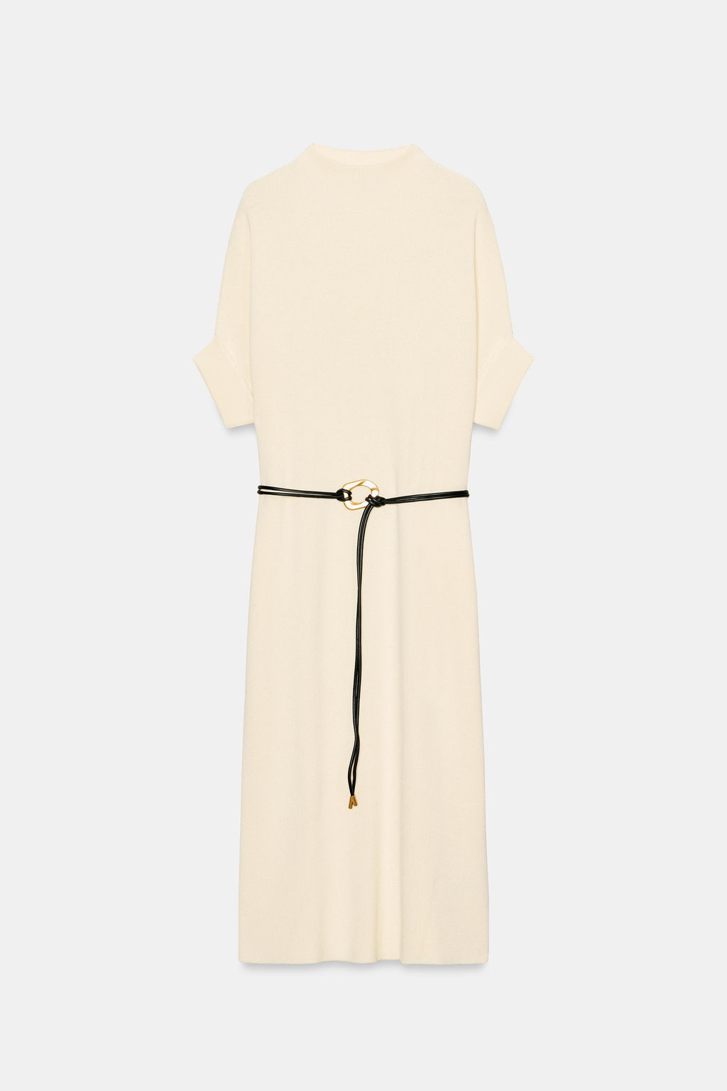 VESTIDO PUNTO CINTUR?N / Crudo - Zara фото 6