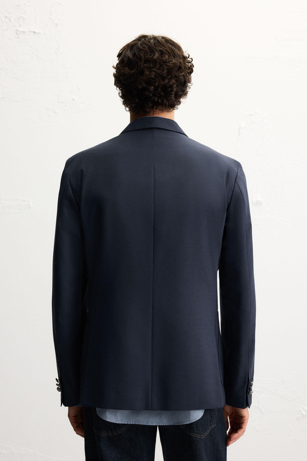 DOUBLE-BREASTED WOOL BLEND BLAZER - Zara фото 3