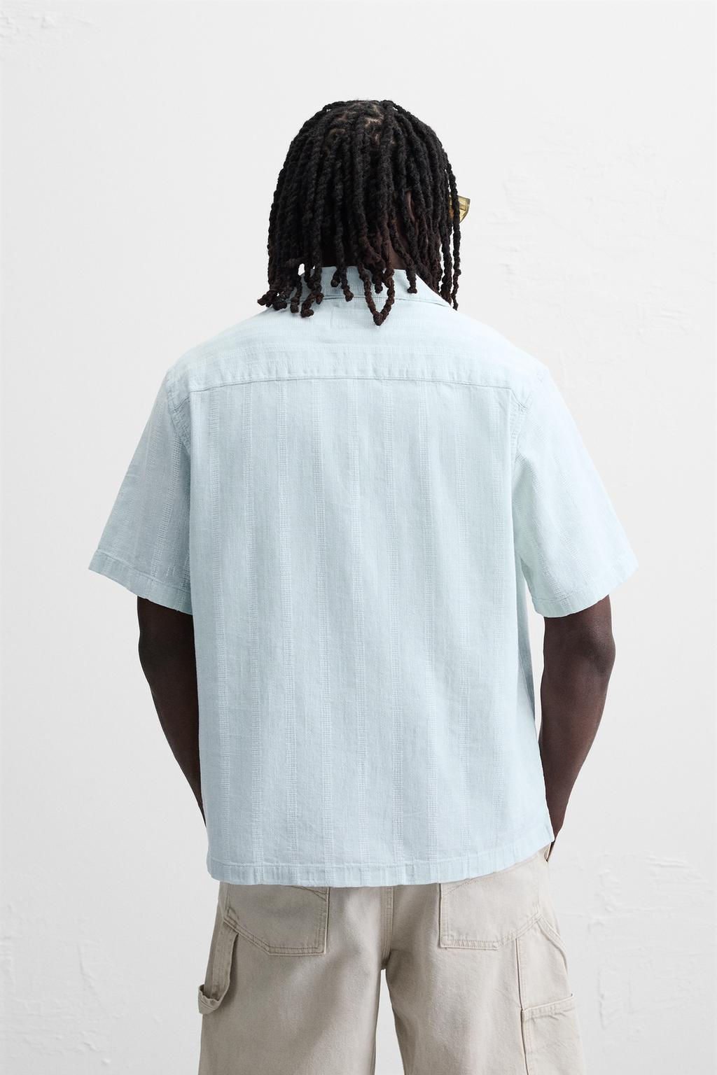 TEXTURED DENIM SHIRT - Zara фото 3