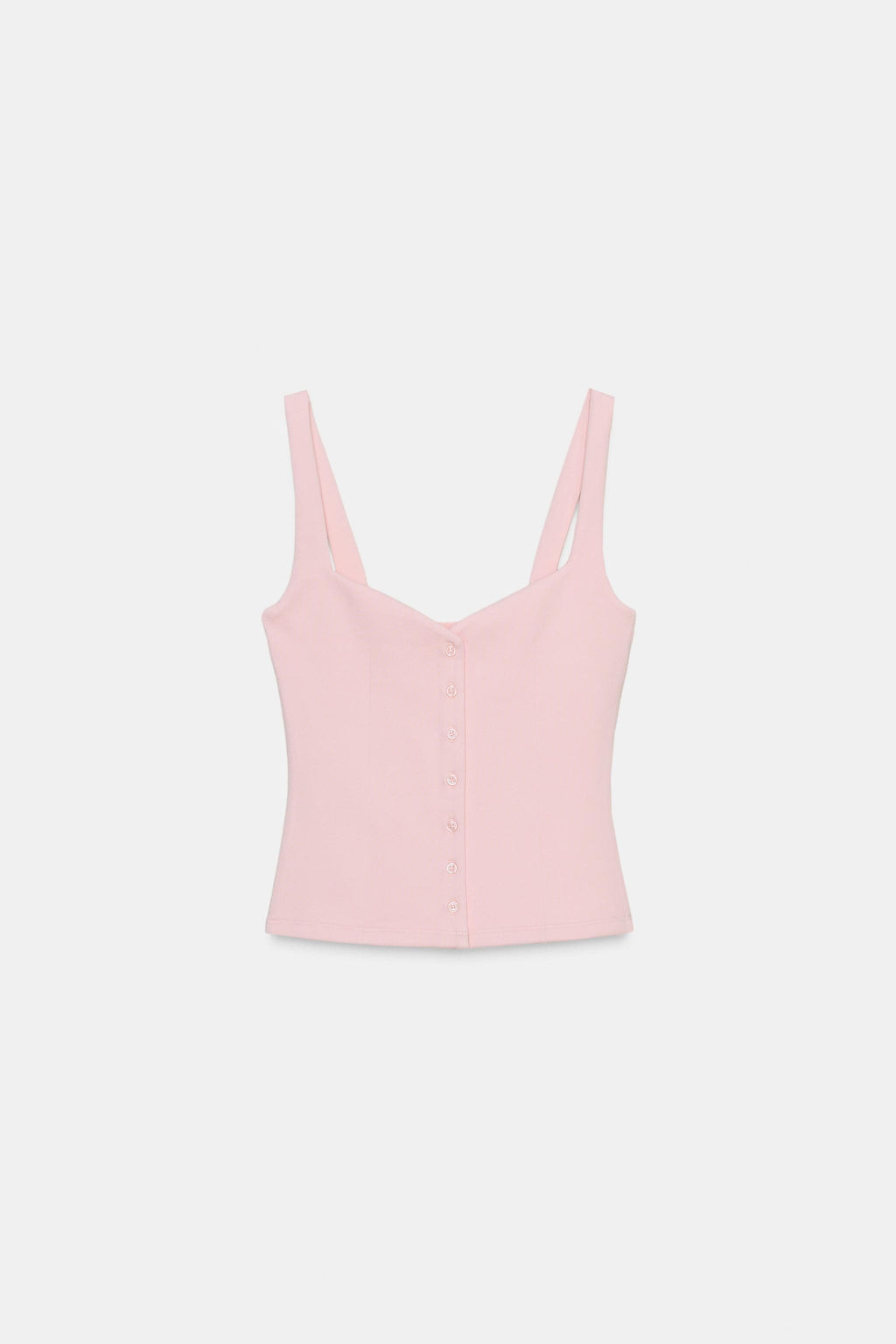 SWEETHEART NECKLINE TOP WITH BUTTONS - Zara фото 7