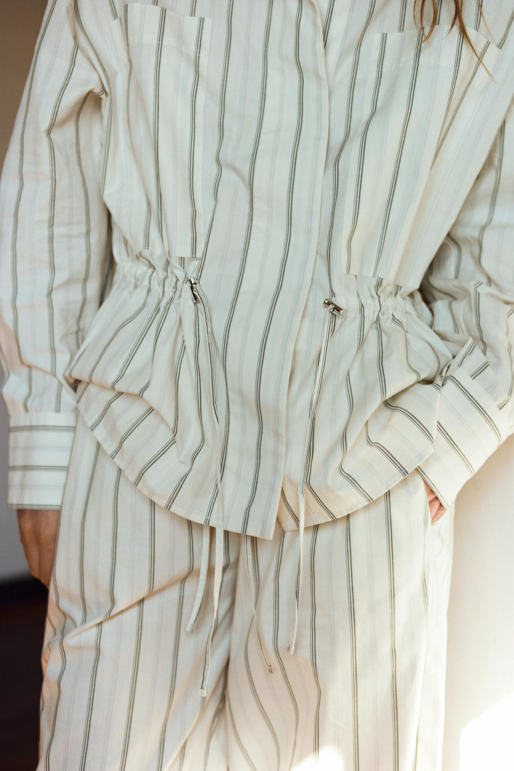 STRIPED PYJAMA SHIRT WITH POCKETS - Zara фото 2