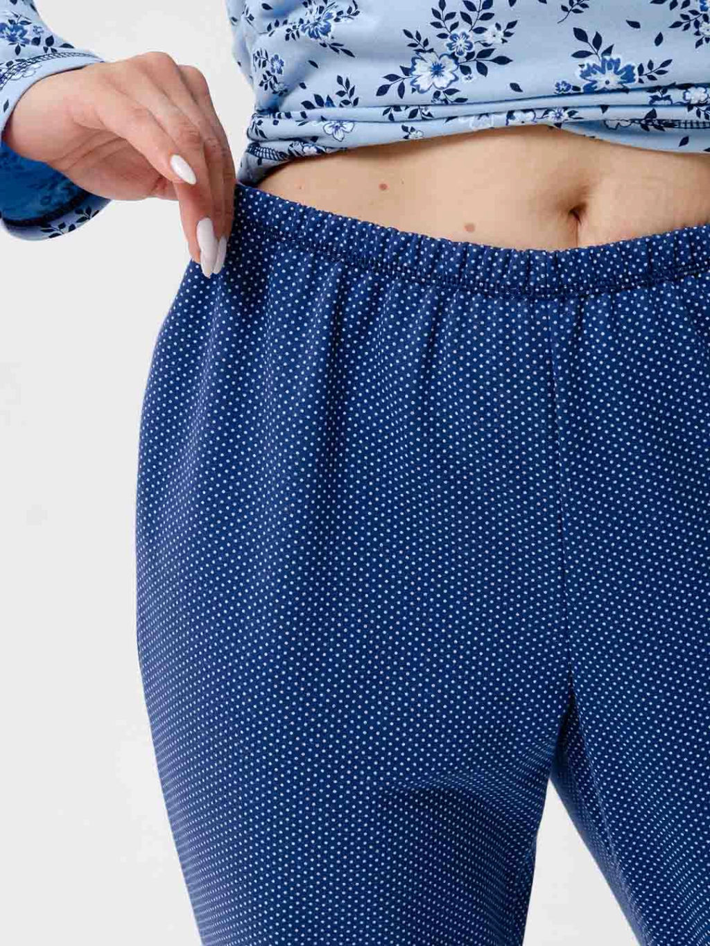 Пижама женская, цвет голубой синий