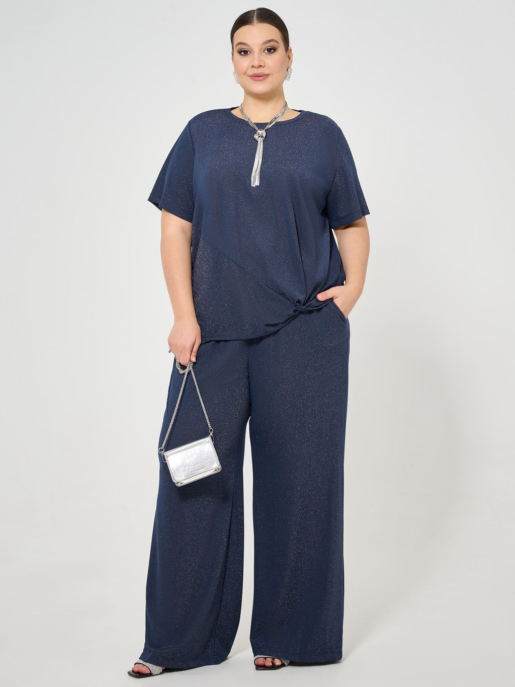 Джемпер 0255-1п серебристый - Dora фото 39