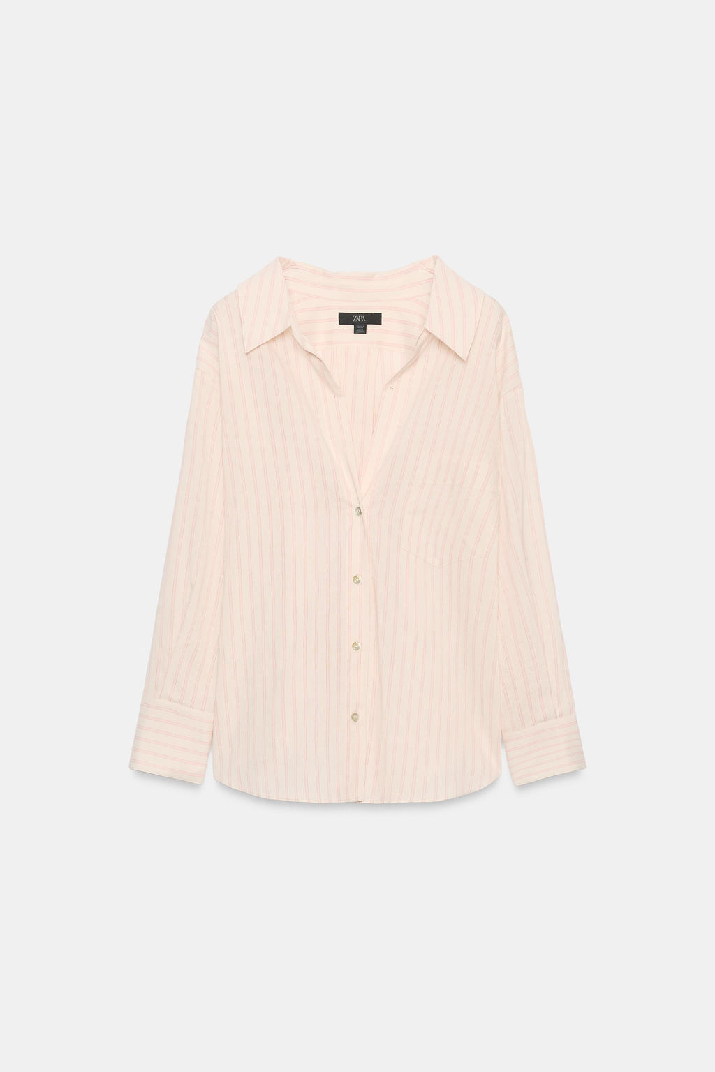 CAMISA RAYAS ZW COLLECTION / Rosa / Blanco - Zara фото 6