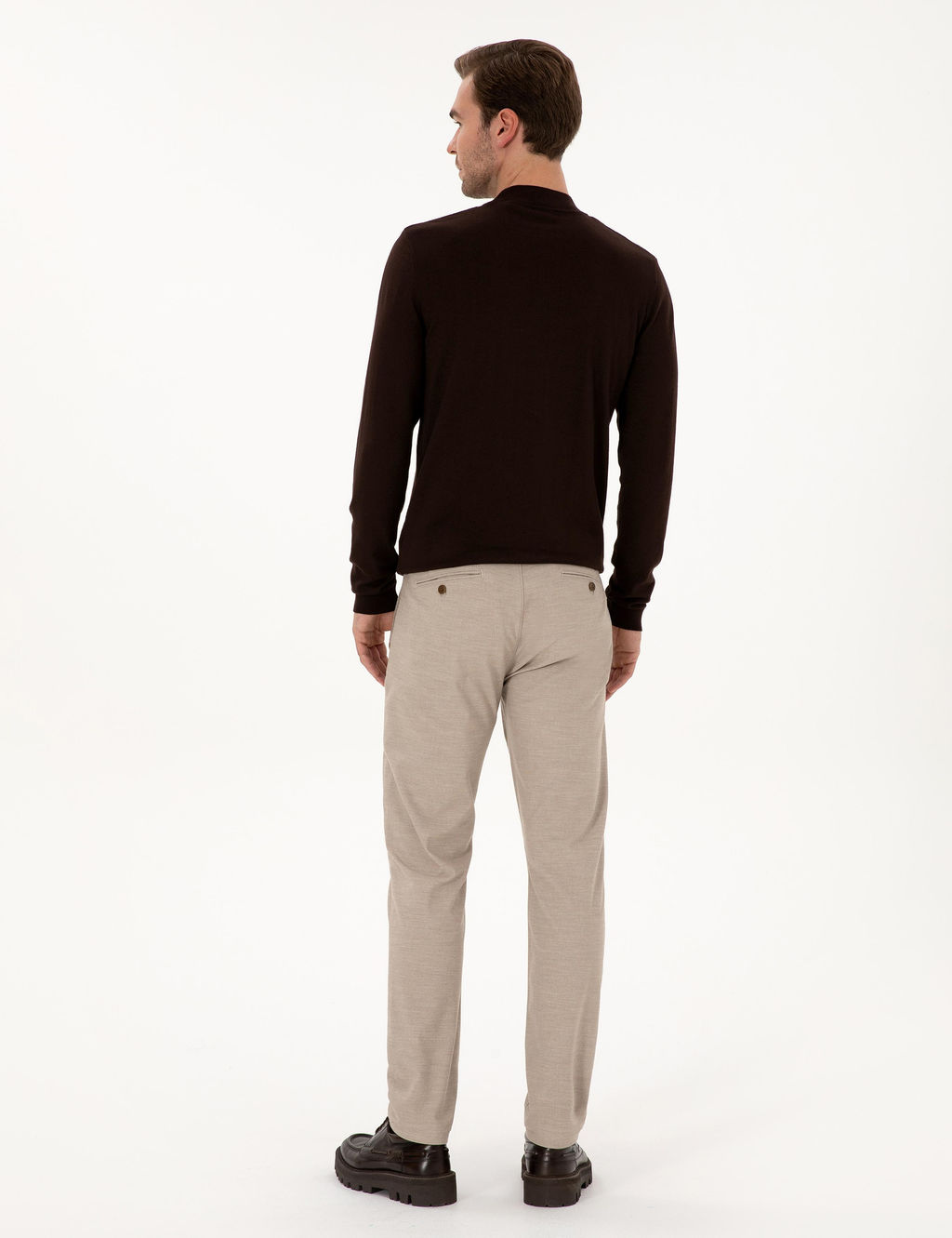 Bej Slim Fit Kanvas Pantolon - Cacharel фото 4