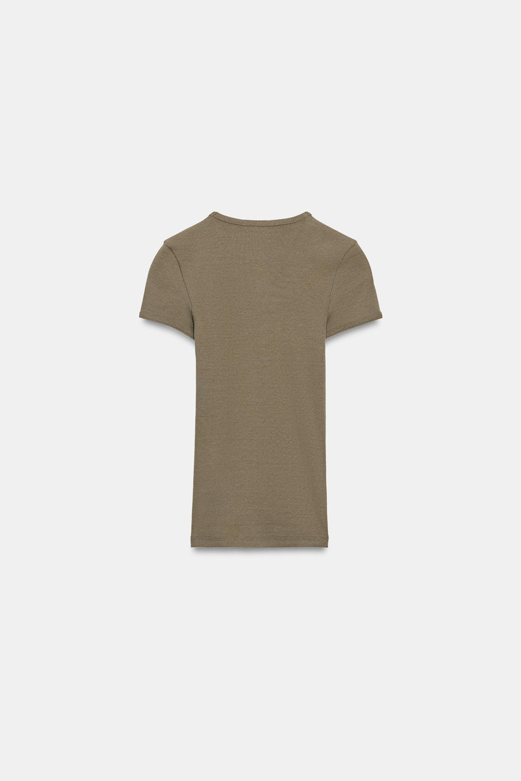 CAMISETA RIB / Verde gris - Zara фото 5