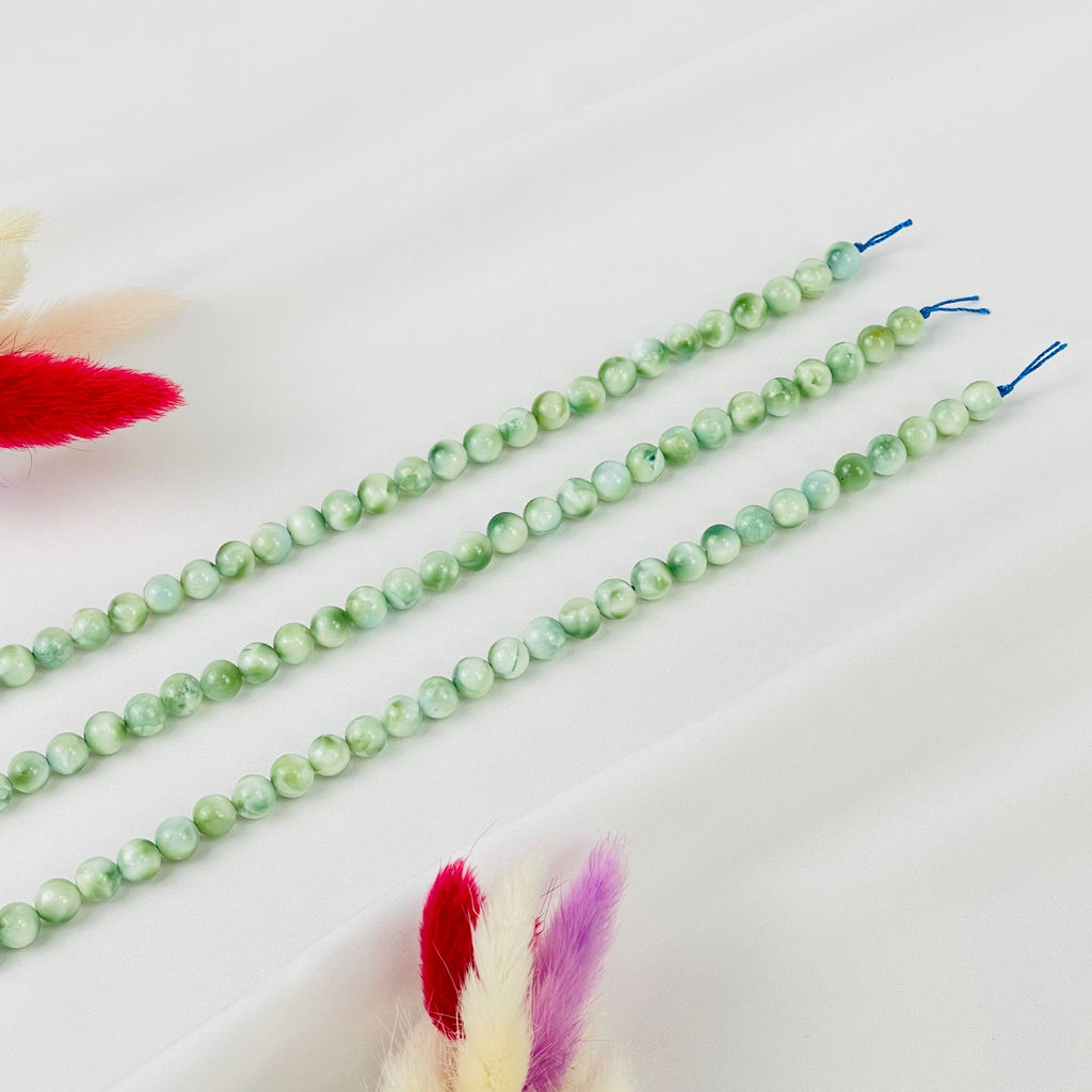 Бусины для украшений из Ангелита (46 бусин) 39 см